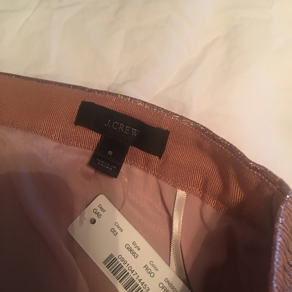NWT J. Crew Collection Rose Gold Flutter Skirt 8 - Picture 6 of 8